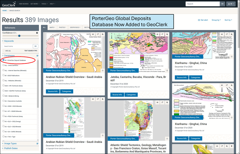 PorterGeo World Ore Deposits Database